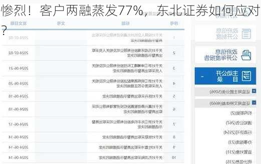 惨烈！客户两融蒸发77%，东北证券如何应对？