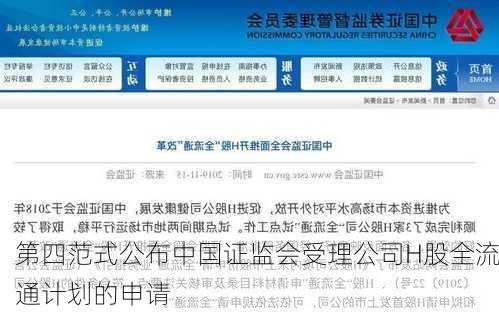 第四范式公布中国证监会受理公司H股全流通计划的申请