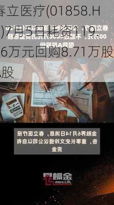 春立医疗(01858.HK)7月5日耗资119.56万元回购8.71万股A股