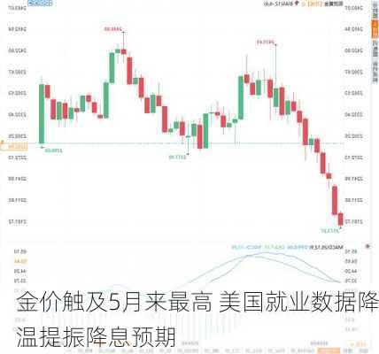 金价触及5月来最高 美国就业数据降温提振降息预期