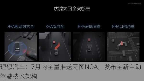 理想汽车：7月内全量推送无图NOA，发布全新自动驾驶技术架构