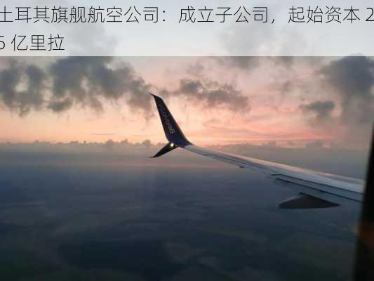 土耳其旗舰航空公司：成立子公司，起始资本 25 亿里拉