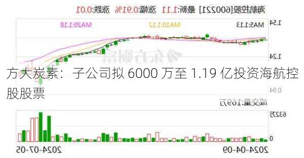 方大炭素：子公司拟 6000 万至 1.19 亿投资海航控股股票