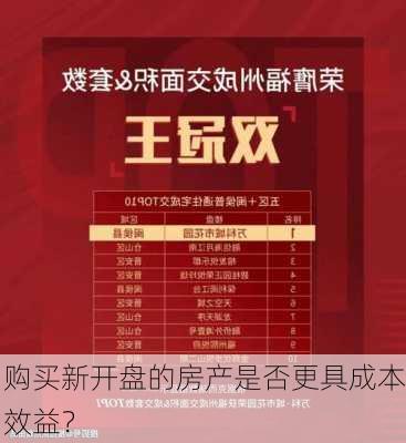 购买新开盘的房产是否更具成本效益？