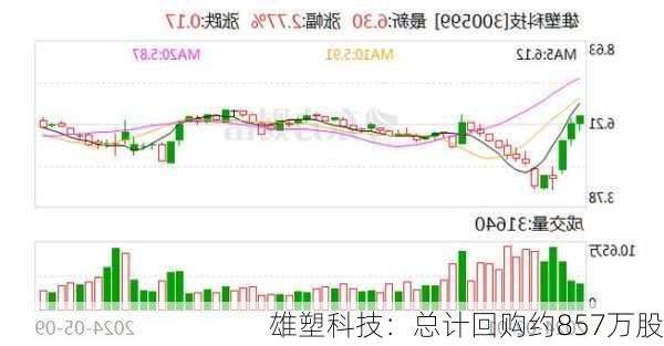 雄塑科技：总计回购约857万股