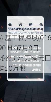 立基工程控股(01690.HK)7月8日耗资3.75万港元回购50万股