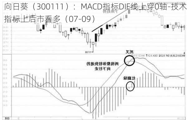 向日葵（300111）：MACD指标DIF线上穿0轴-技术指标上后市看多（07-09）