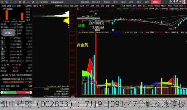 凯中精密（002823）：7月9日09时47分触及涨停板