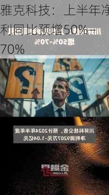 雅克科技：上半年净利同比预增50%―70%