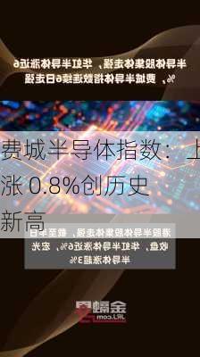 费城半导体指数：上涨 0.8%创历史新高