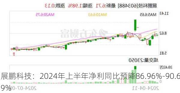 展鹏科技：2024年上半年净利同比预降86.96%-90.69%