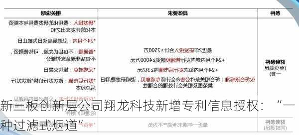 新三板创新层公司翔龙科技新增专利信息授权：“一种过滤式烟道”