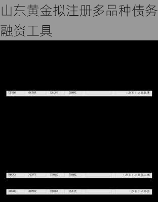 山东黄金拟注册多品种债务融资工具