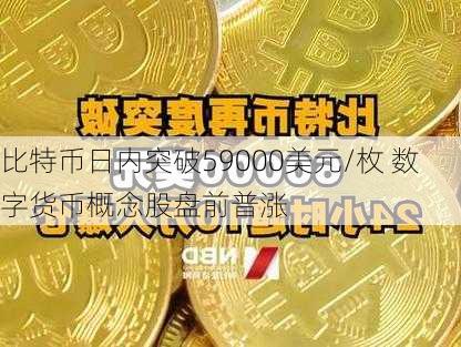 比特币日内突破59000美元/枚 数字货币概念股盘前普涨