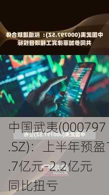 中国武夷(000797.SZ)：上半年预盈1.7亿元-2.2亿元 同比扭亏