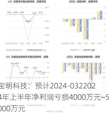 宝明科技：预计2024-0322024年上半年净利润亏损4000万元~5000万元