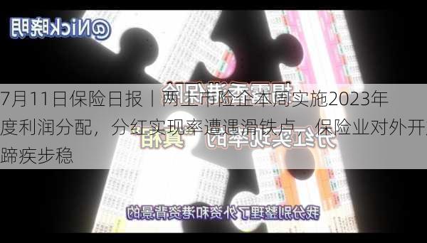 7月11日保险日报丨两上市险企本周实施2023年度利润分配，分红实现率遭遇滑铁卢，保险业对外开放蹄疾步稳