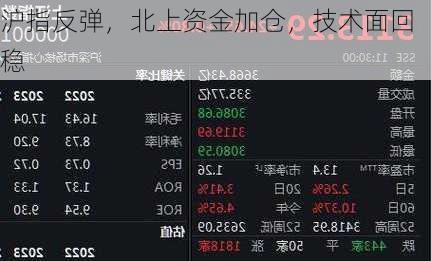 沪指反弹，北上资金加仓，技术面回稳