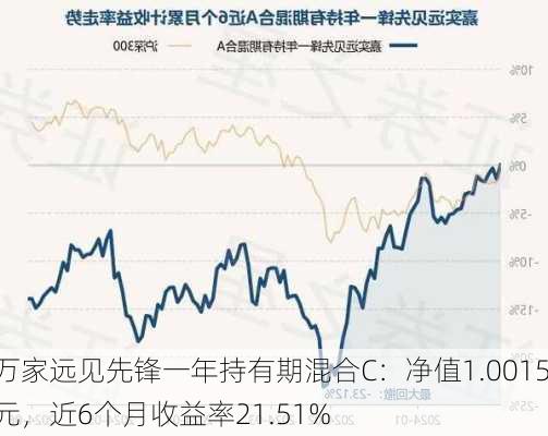 万家远见先锋一年持有期混合C：净值1.0015元，近6个月收益率21.51%