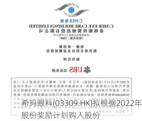 希玛眼科(03309.HK)拟根据2022年股份奖励计划购入股份