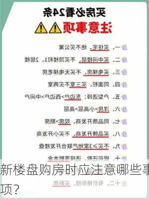 新楼盘购房时应注意哪些事项？