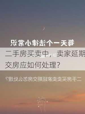 二手房买卖中，卖家延期交房应如何处理？