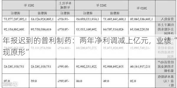 年报迟到的普利制药：两年净利调减上亿元，业绩“现原形”