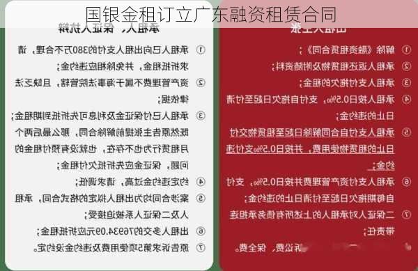 国银金租订立广东融资租赁合同