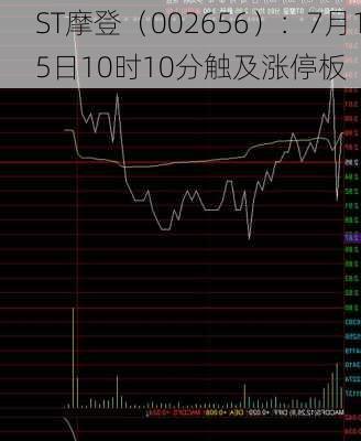 ST摩登（002656）：7月15日10时10分触及涨停板