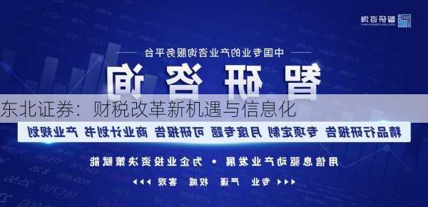 东北证券：财税改革新机遇与信息化