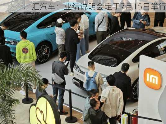 广汇汽车：业绩说明会定于7月15日举行