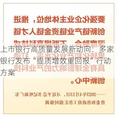 上市银行高质量发展新动向：多家银行发布“提质增效重回报”行动方案