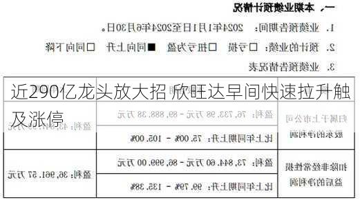 近290亿龙头放大招 欣旺达早间快速拉升触及涨停