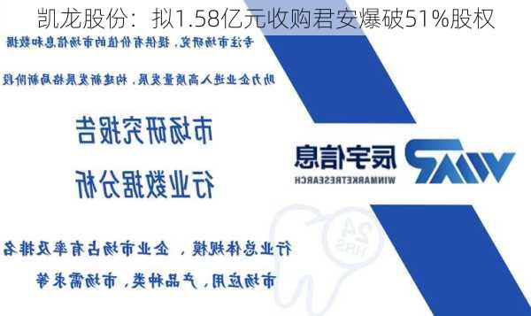 凯龙股份：拟1.58亿元收购君安爆破51%股权