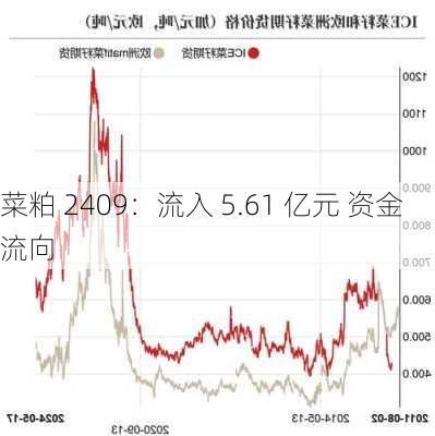 菜粕 2409：流入 5.61 亿元 资金流向