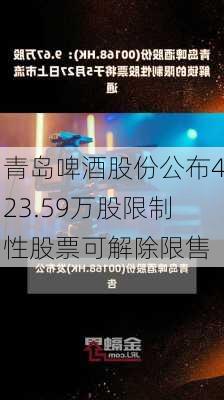 青岛啤酒股份公布423.59万股限制性股票可解除限售