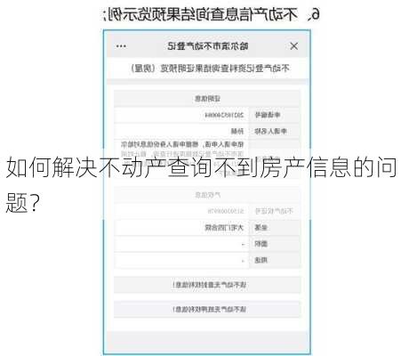 如何解决不动产查询不到房产信息的问题？