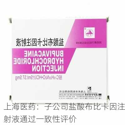 上海医药：子公司盐酸布比卡因注射液通过一致性评价