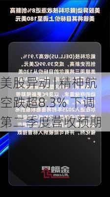 美股异动 | 精神航空跌超8.3% 下调第二季度营收预期