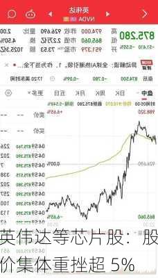 英伟达等芯片股：股价集体重挫超 5%