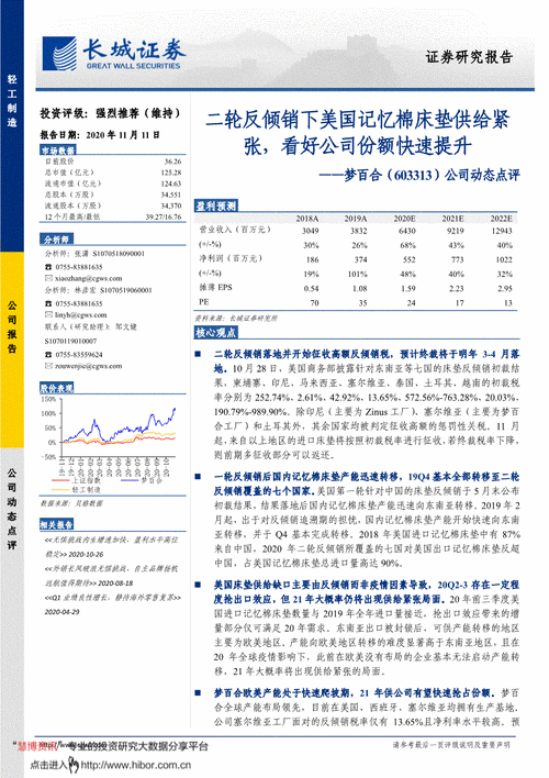 梦百合：美国床垫反倾销对公司生产经营未造成重大不利影响