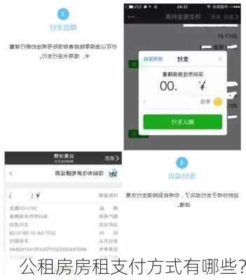 公租房房租支付方式有哪些？