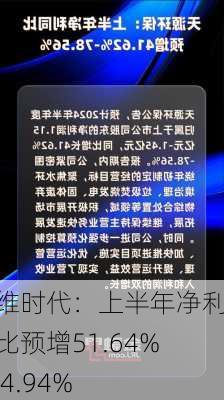 赛维时代：上半年净利同比预增51.64%―64.94%