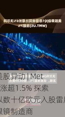 美股异动 | Meta涨超1.5% 探索以数十亿欧元入股雷朋眼镜制造商