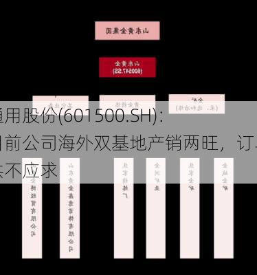 通用股份(601500.SH)：目前公司海外双基地产销两旺，订单供不应求