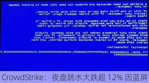 CrowdStrike：夜盘跳水大跌超 12% 因蓝屏