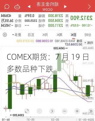 COMEX期货：7 月 19 日多数品种下跌