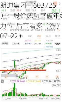 朗迪集团（603726）：股价成功突破年线压力位-后市看多（涨）（07-22）