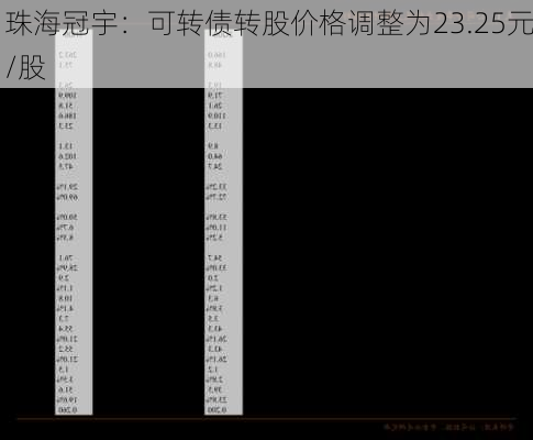 珠海冠宇：可转债转股价格调整为23.25元/股