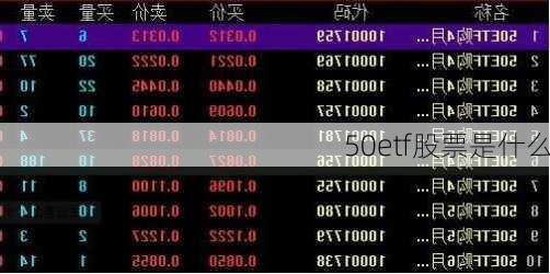 50etf股票是什么